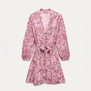 NWOT Zara Belted Dress